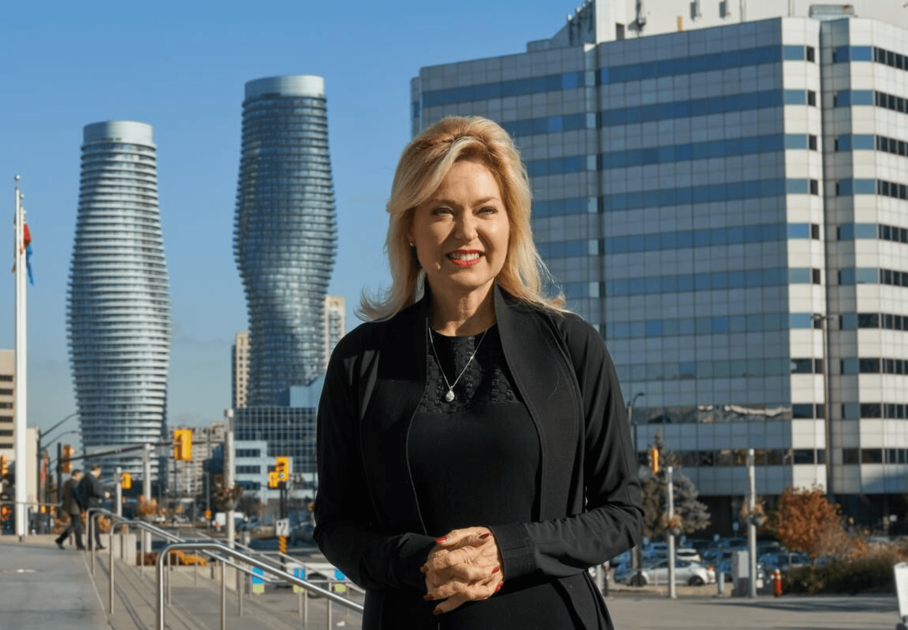 Bonnie Crombie in downtown Mississauga
